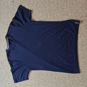 Scotch and Soda Cotton/Cashmere Navy Short Sleeved Shirt. Medium